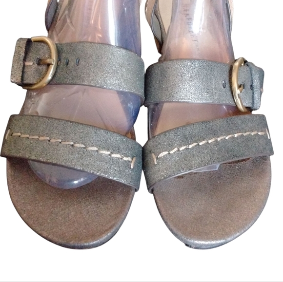 Naked Feet Sandals “Zeke” Metallic Strappy Sandals Silver and Gold Sandals 7.5 - Picture 4 of 11